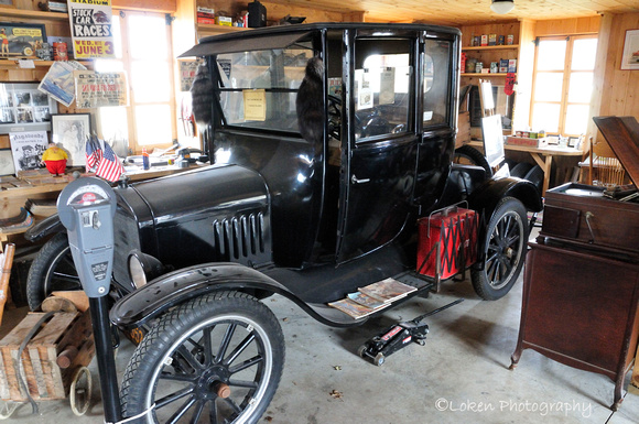just outside the mud sale - 1923 Model T - all original including apolstery