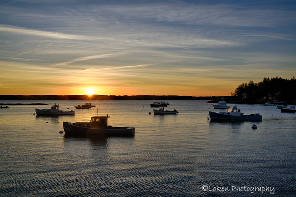 Sunrise, Five Islands Harbor, Georgetown Island