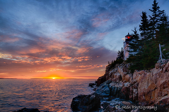 Sunset, Bass Harbor Lighthouse, Acadia NP