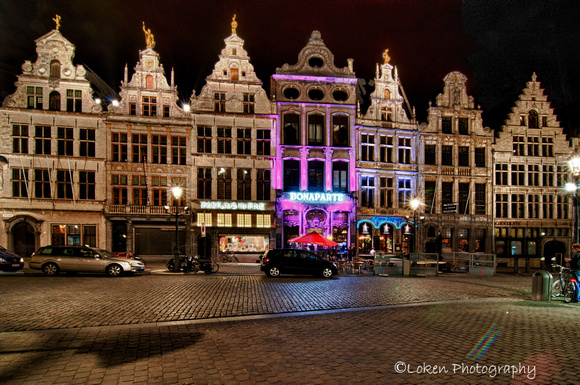 Antwerp Belgium at night