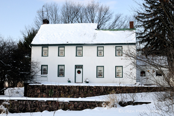 Saylor house in the snow